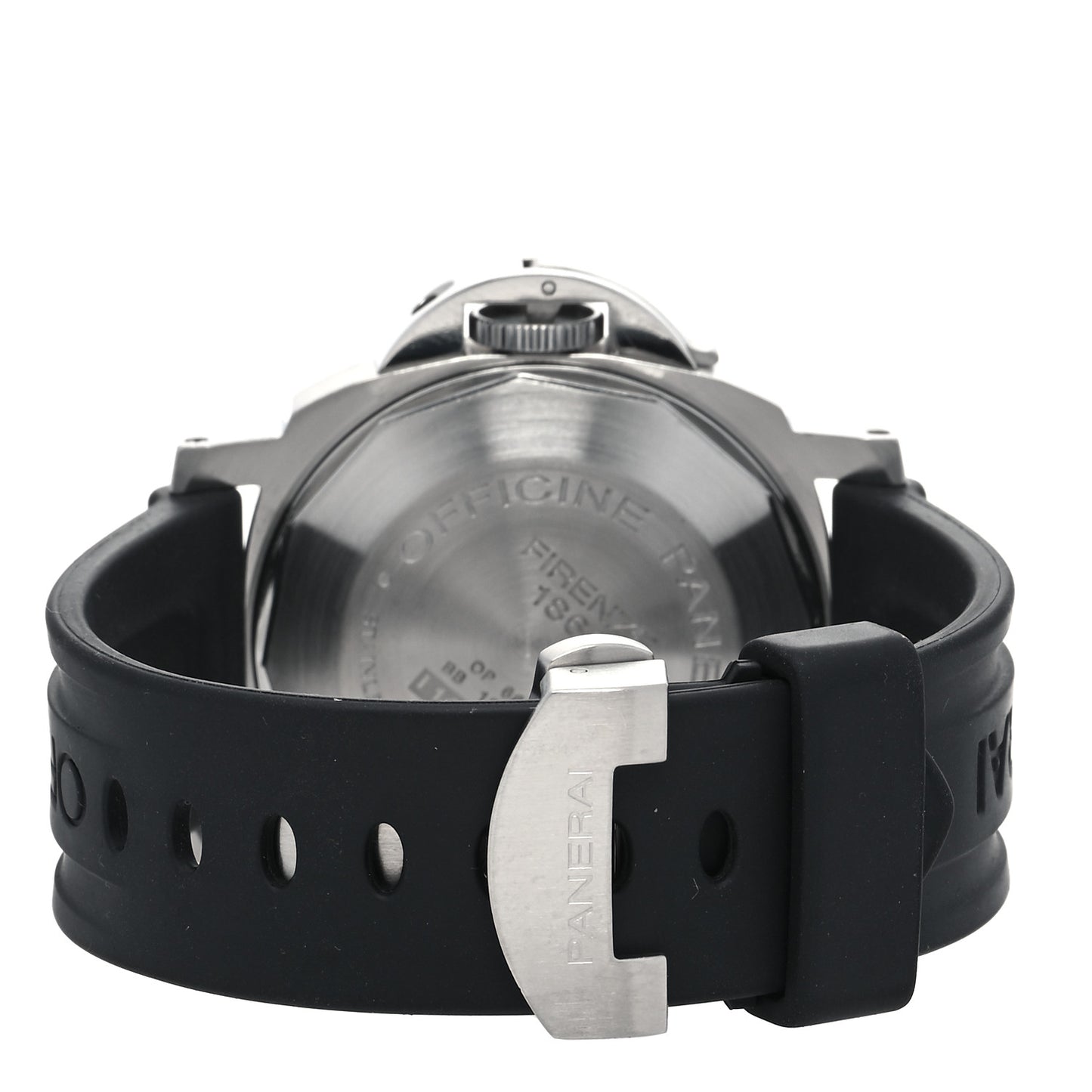 Stainless Steel Rubber 44mm Luminor Marina Automatic Watch Black PAM00164