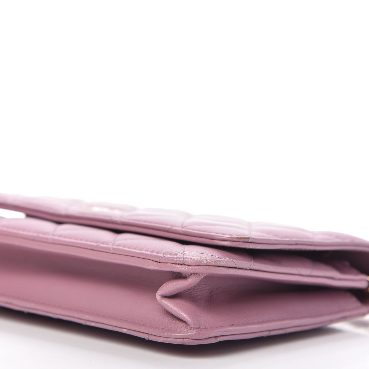 Chanel Lambskin Quilted Wallet On Chain WOC Light Purple 7 of 11