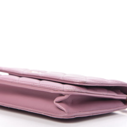 Chanel Lambskin Quilted Wallet On Chain WOC Light Purple 7 of 11
