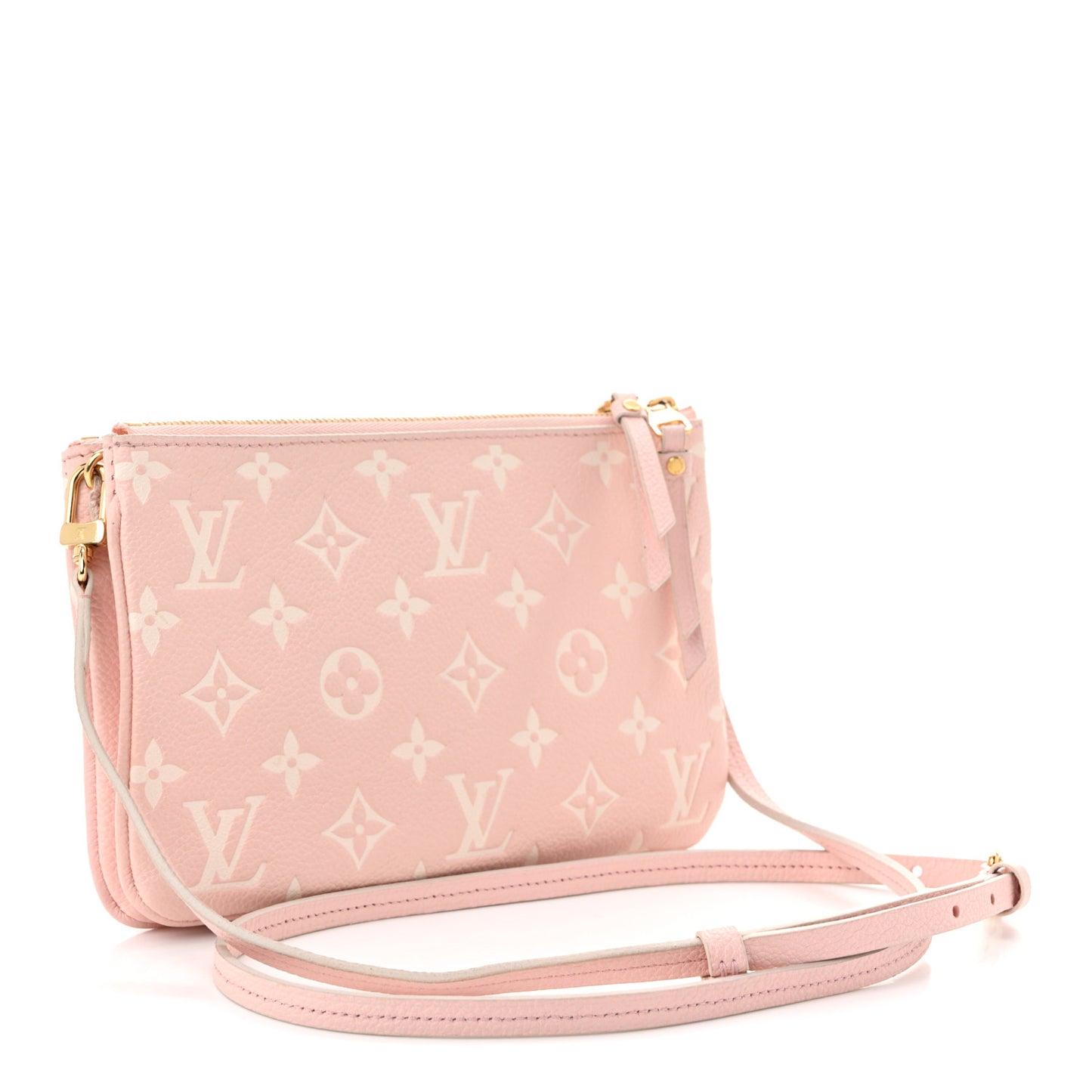 Empreinte Monogram Double Zip Pochette Rose