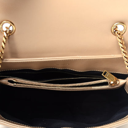 Saint Laurent Calfskin Y Quilted Monogram Medium Loulou Chain Satchel Dark Latte 6 of 10