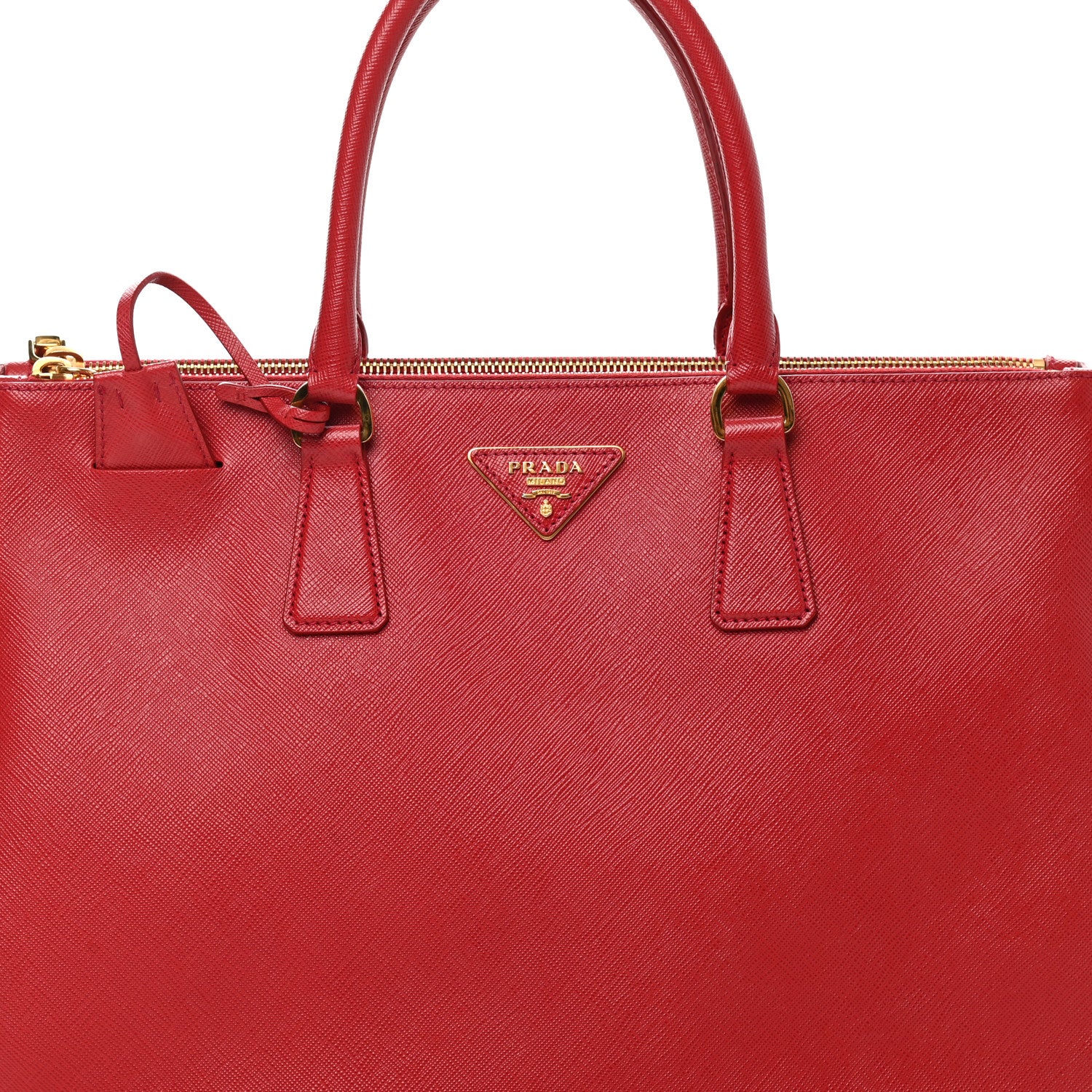 Prada Saffiano Medium Galleria Double Zip Tote Fuoco 11 of 25