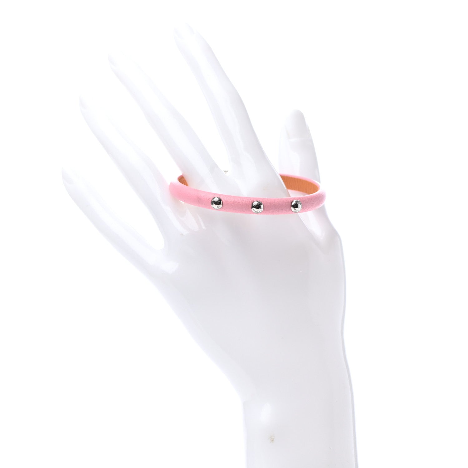 Louis Vuitton Calfskin Yummy LV Bracelet 17 Pink 2 of 4