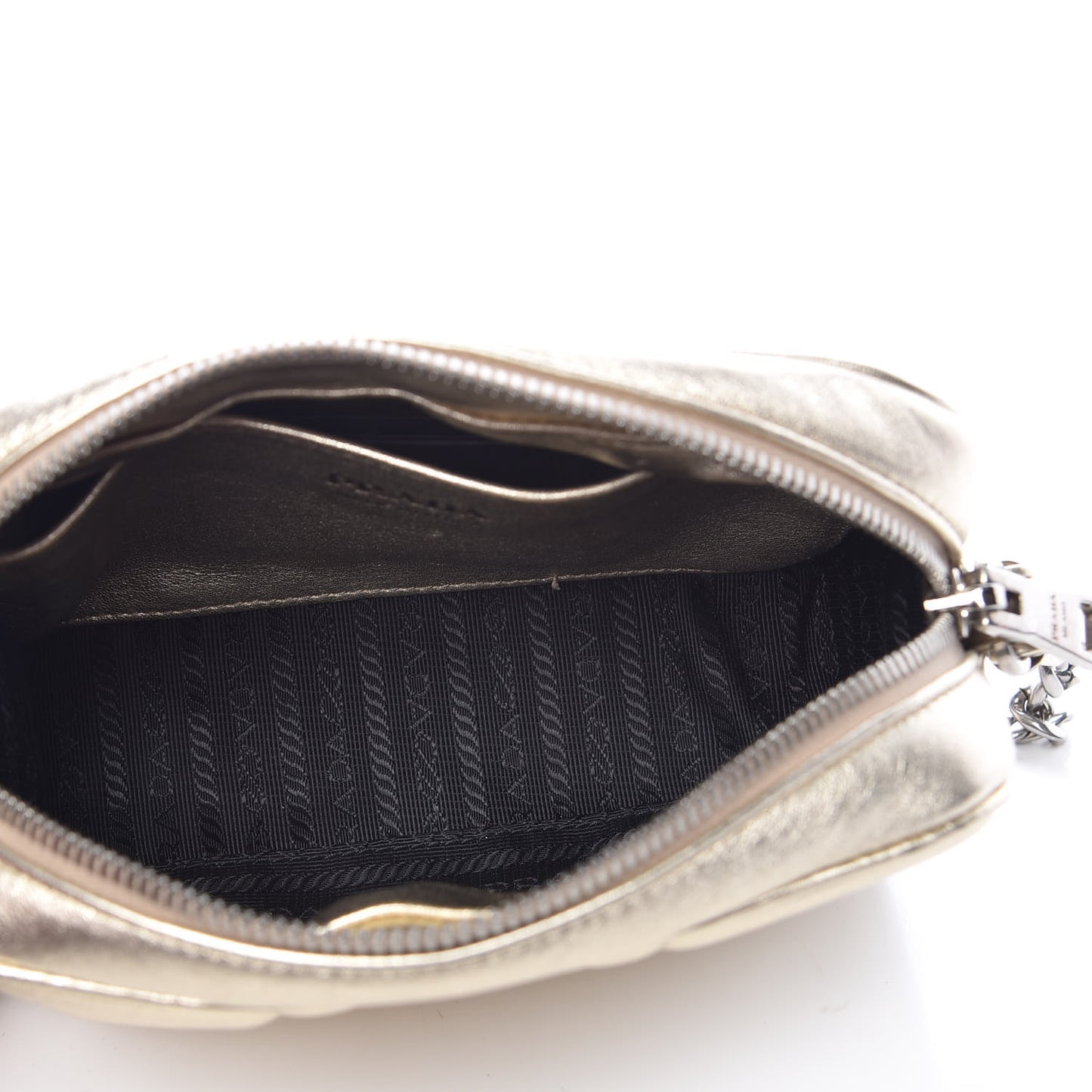 Metallic Nappa Impunture Diagramme Crossbody Pirite