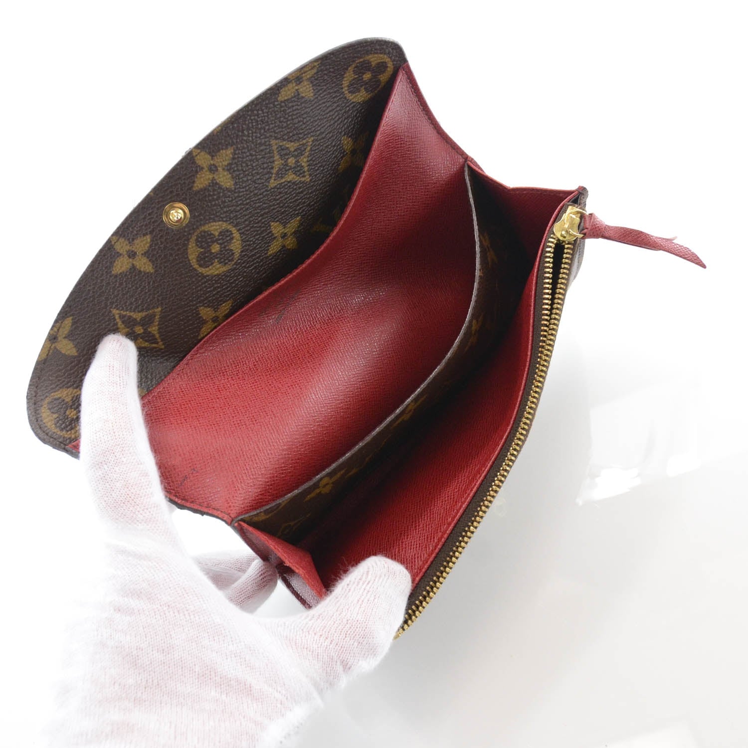 Louis Vuitton Monogram Emilie Wallet Red 4 of 6