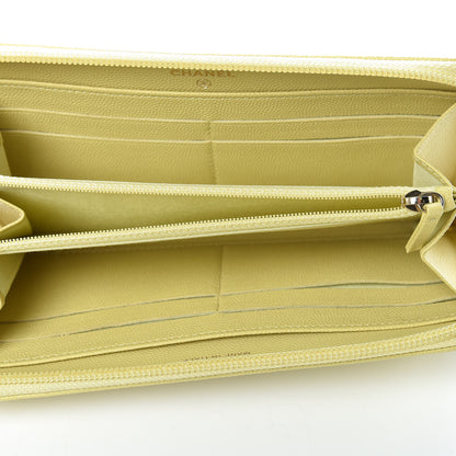 Chanel Caviar Large Timeless CC Zip Around Wallet Yellow 5 of 8