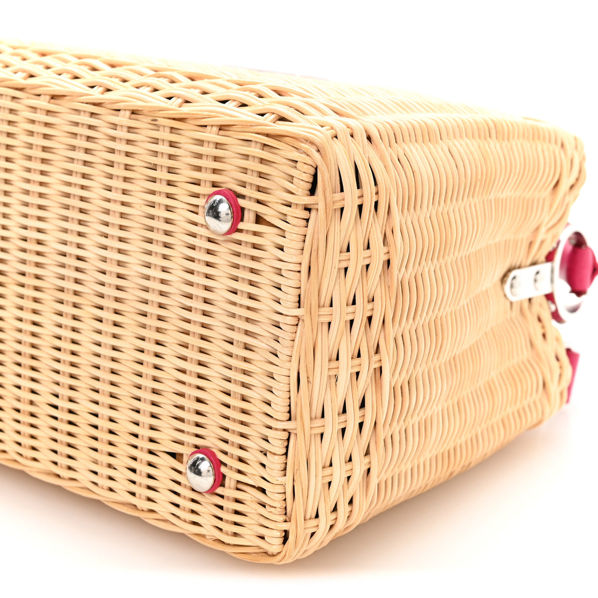 Rattan Calfskin Capucines BB Pink