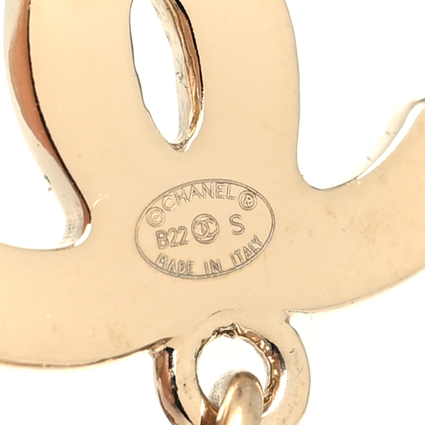 Crystal CC No 5 Drop Earrings Gold