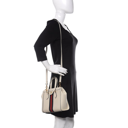 Gucci Textured Calfskin Web Small Ophidia Tote Bag Mystic White 2 of 10