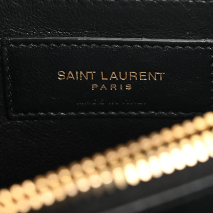 Saint Laurent Calfskin Y Quilted Monogram Small Loulou Chain Satchel Black 7 of 11