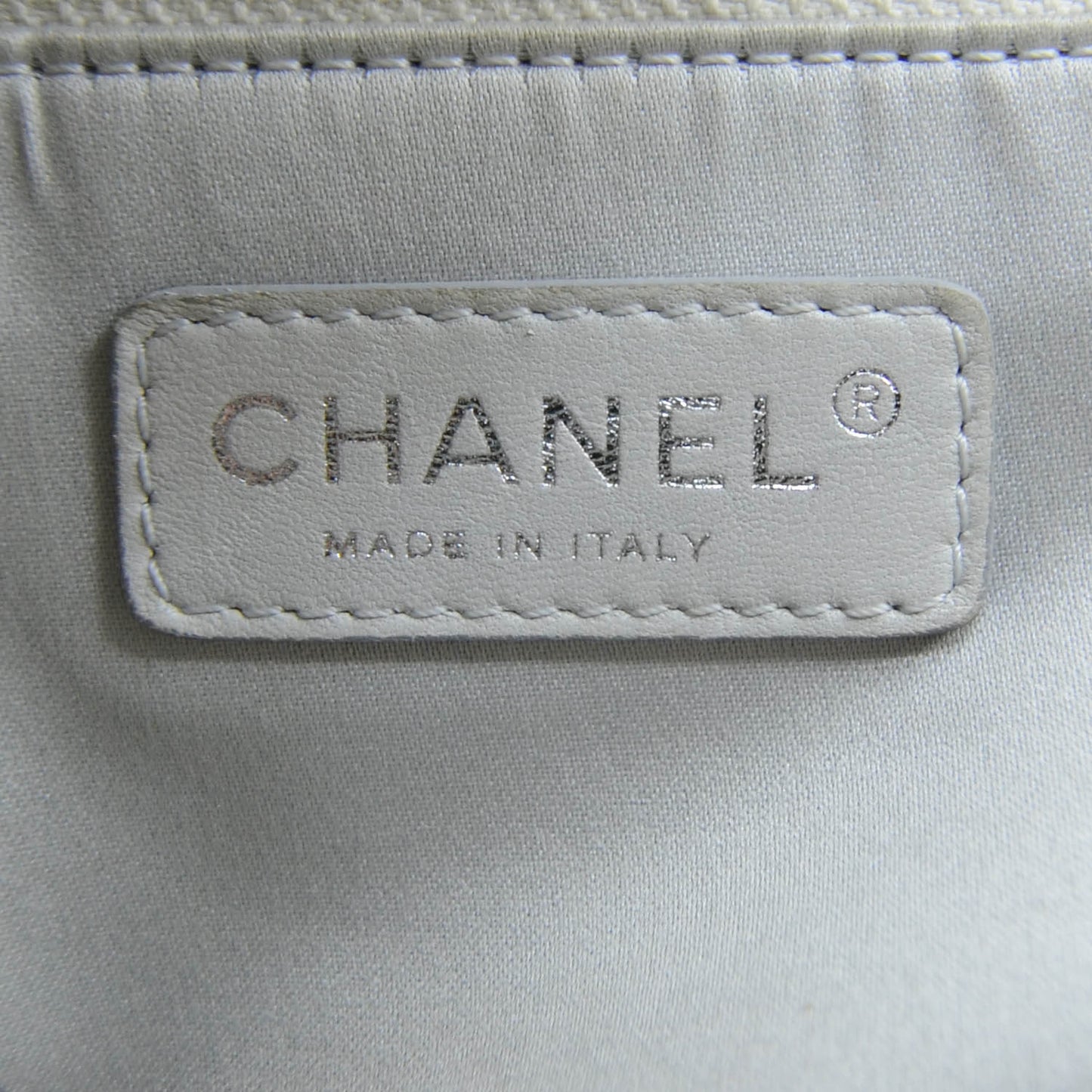 Caviar Quilted Large Elastic Tote Gray