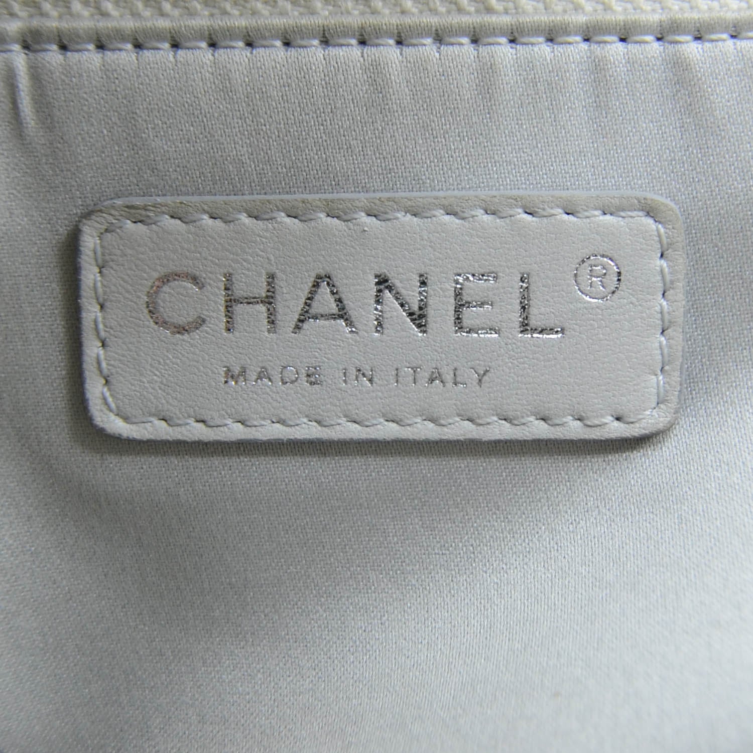 Chanel Caviar Quilted Large Elastic Tote Gray 8 of 10