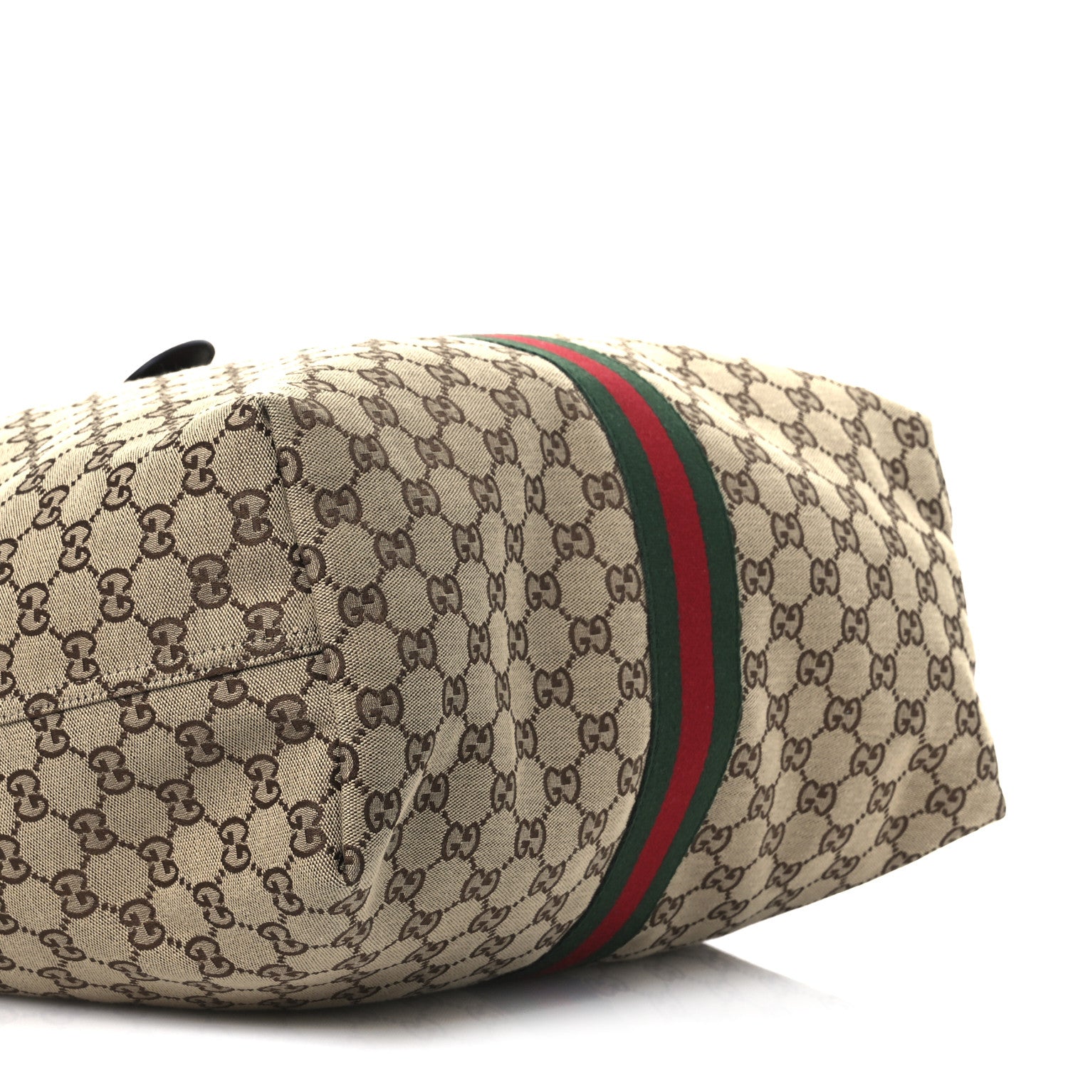 Gucci GG Monogram Web Large Giglio Tote Beige Brown 9 of 12