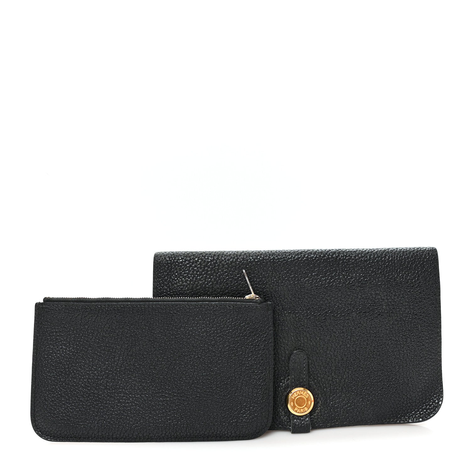 Hermes Togo Dogon Duo Wallet Black 3 of 11