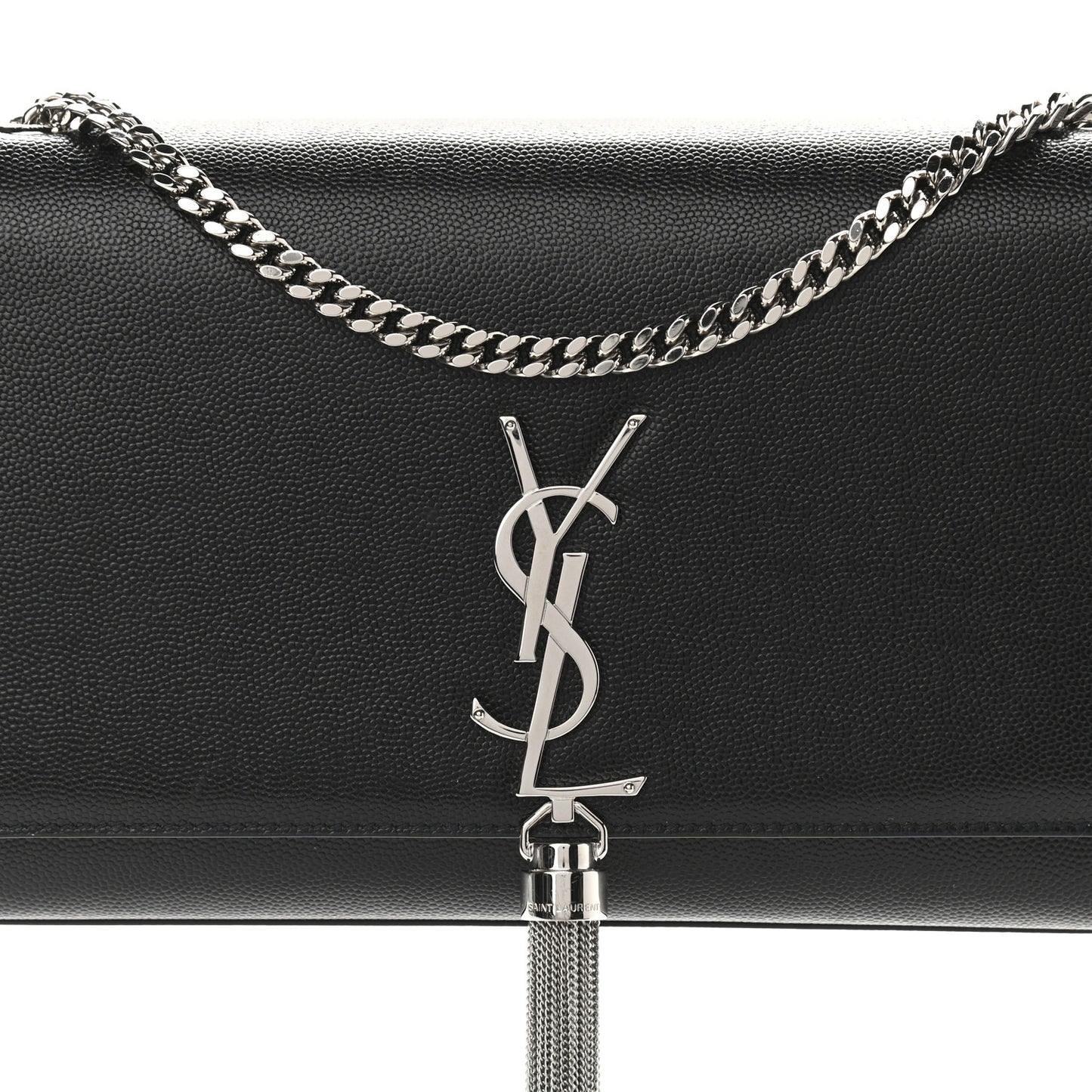 Grain De Poudre Medium Classic Monogram Kate Tassel Satchel Black