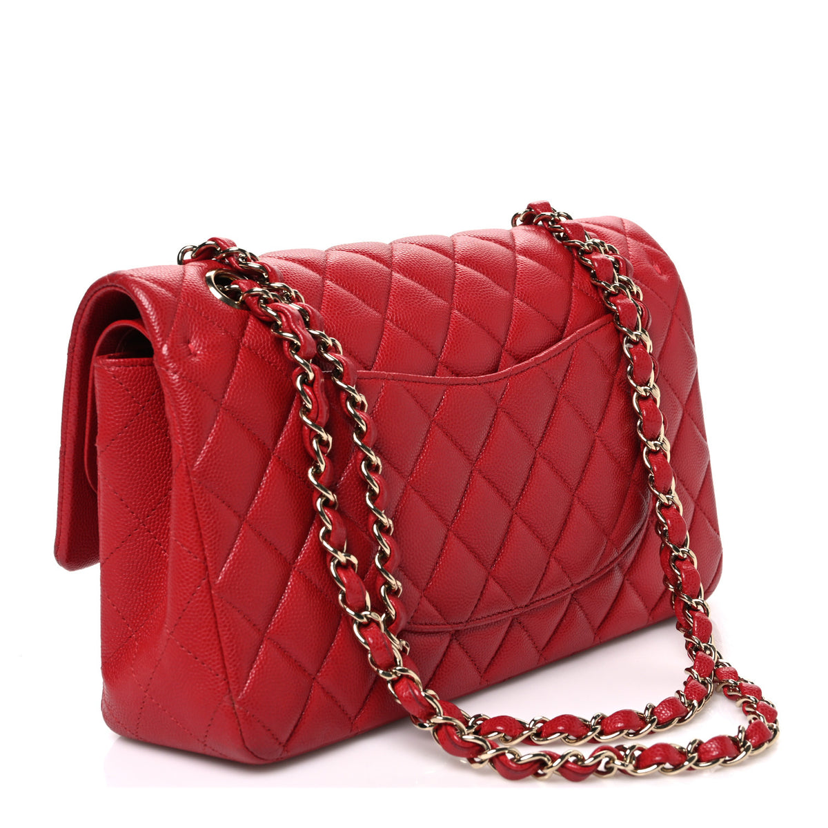 Chanel Caviar Quilted Medium Double Flap Red 3 of 11