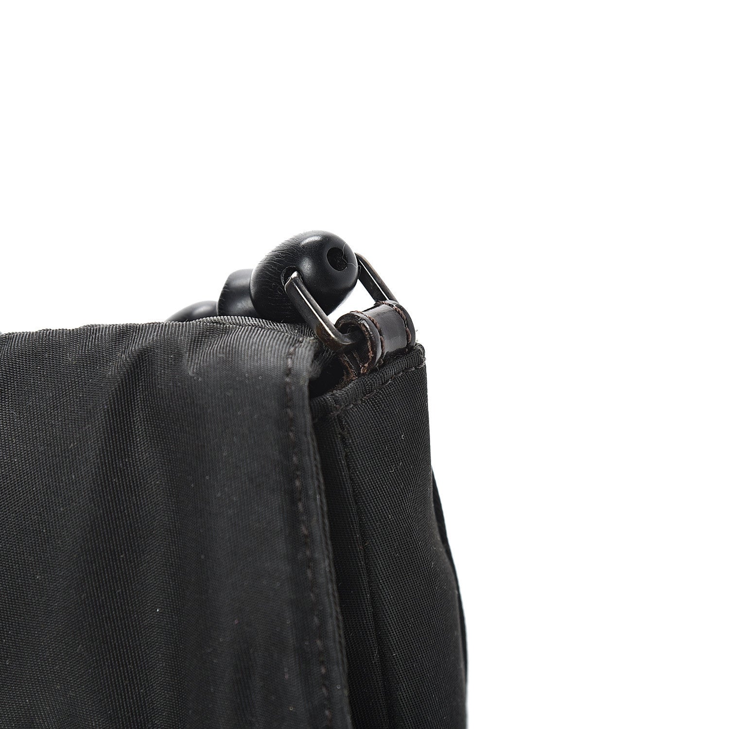Christian Dior Nylon Calfskin Maris Pearl Beaded Shoulder Bag Black 15 of 15