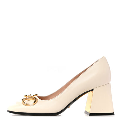 Gucci Malaga Kid Horsebit Pumps 35.5 Mystic White 1 of 12