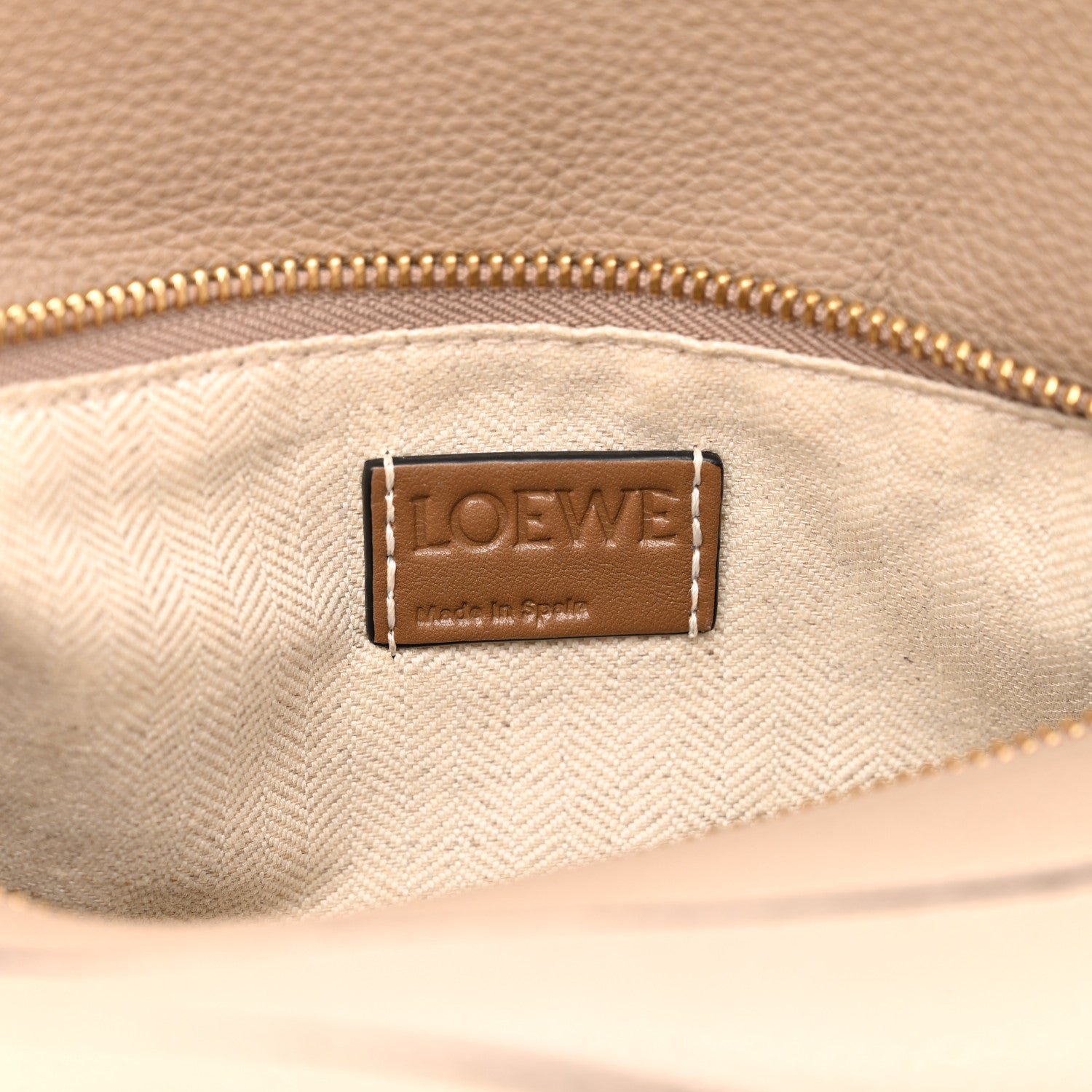 Loewe Grained Calfskin Small Puzzle Bag Sand Mink 6 of 9