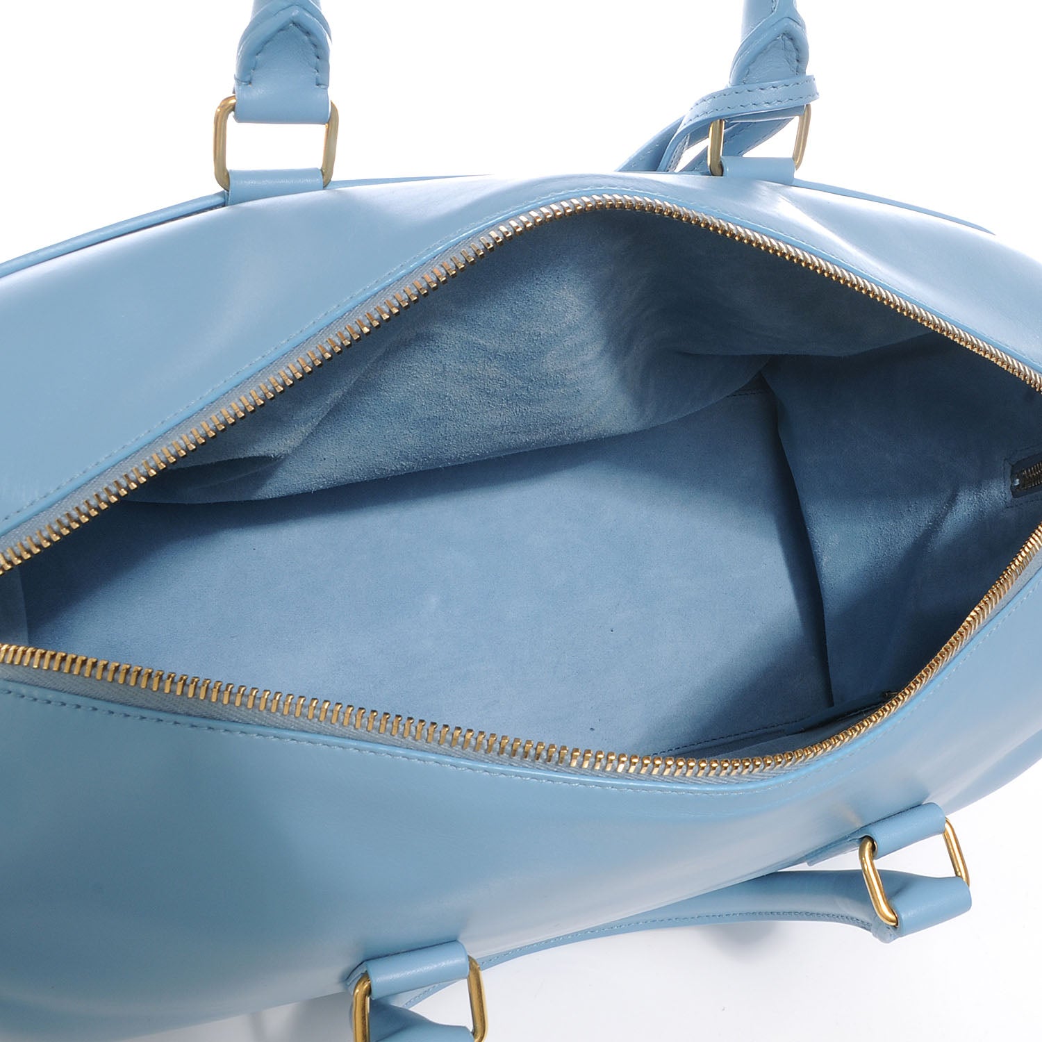 Saint Laurent Leather Classic Duffle 6 Bag Blue 5 of 8