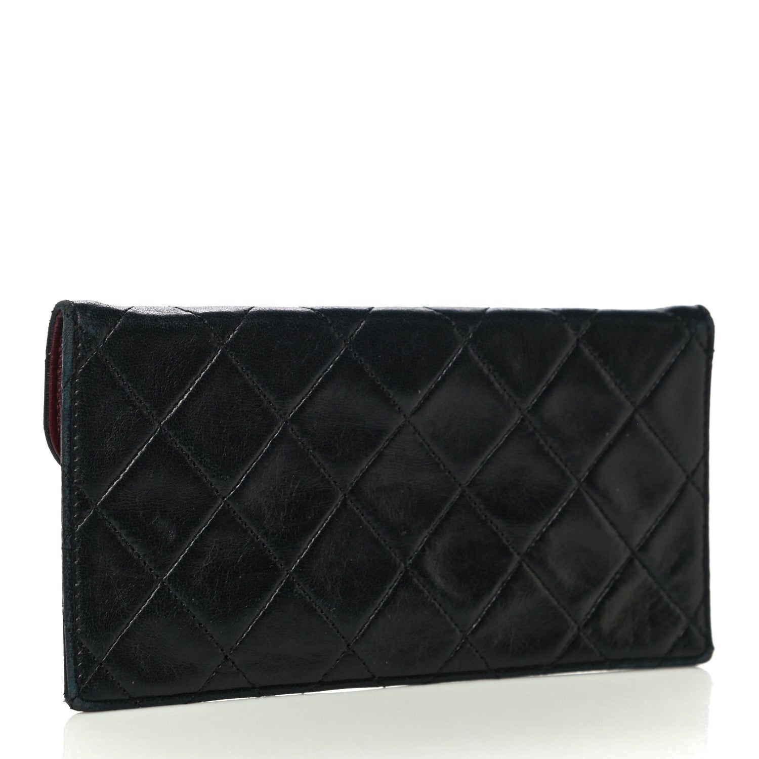 Chanel Lambskin Quilted Flap Pouch Black 3 of 13