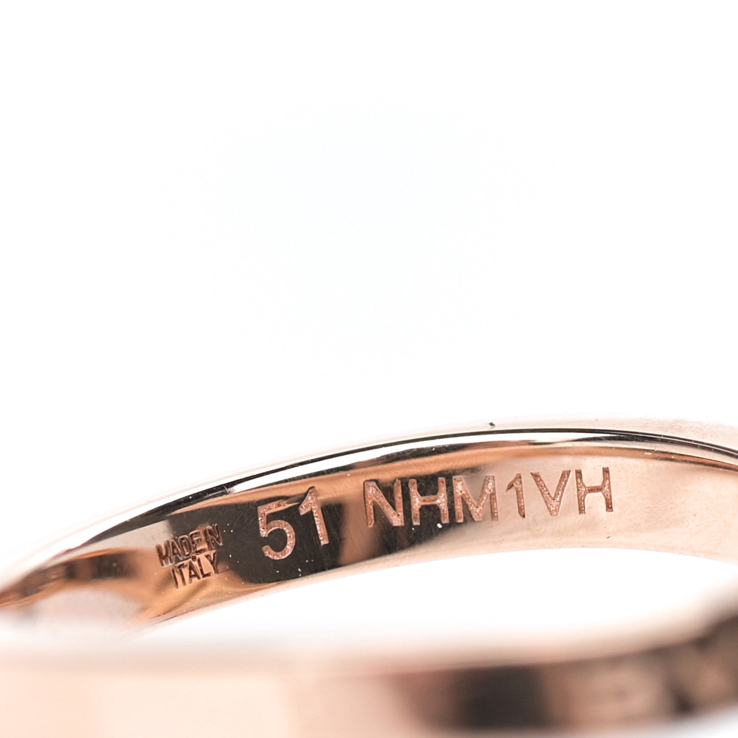 18K Rose Gold Diamond Mother of Pearl Gelati Ring 51 5.75