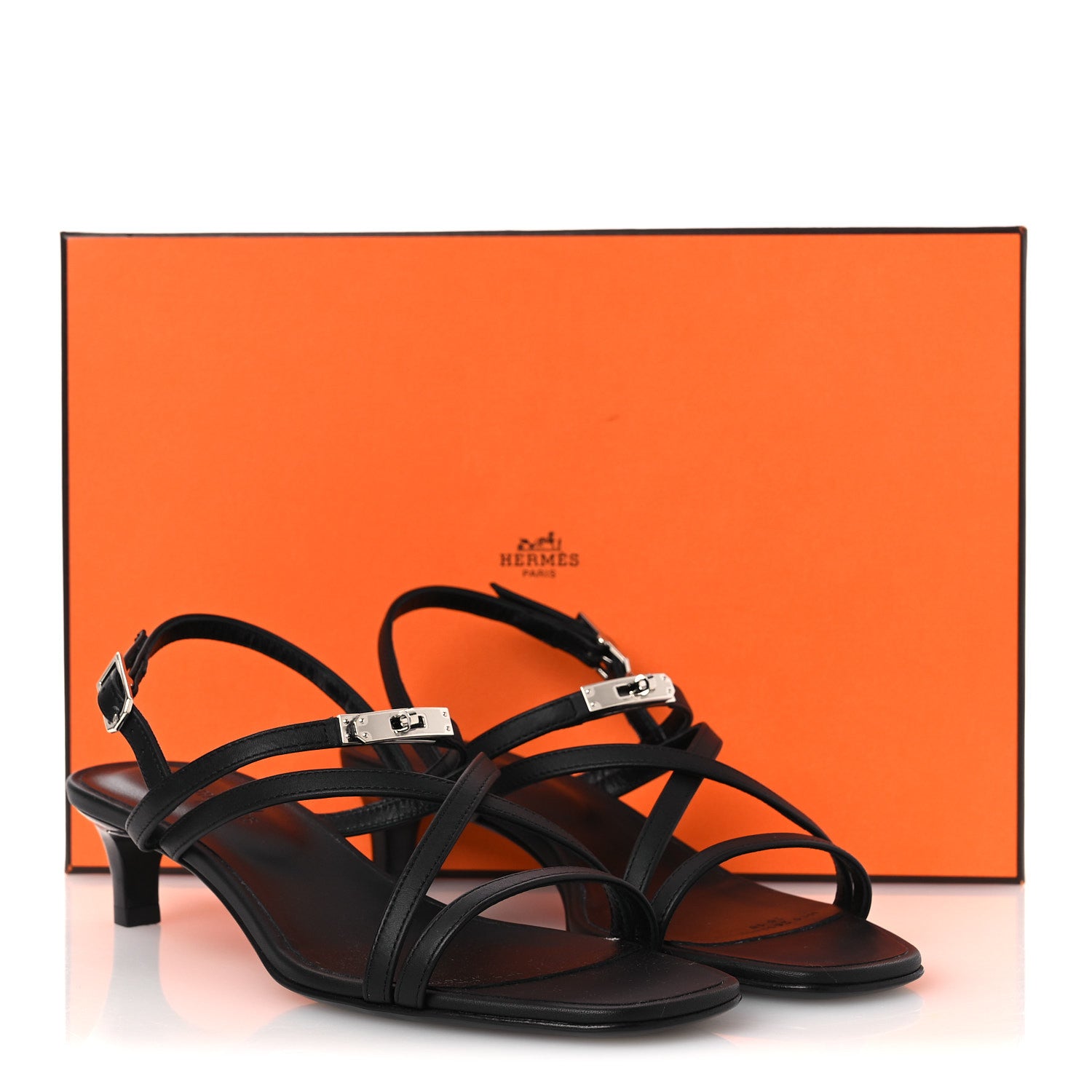 Hermes Calfskin Muse 40 Sandal 37 Black 13 of 13