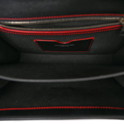 Alexander McQueen Calfskin Crystal Pin Envelope Satchel Black 5 of 10