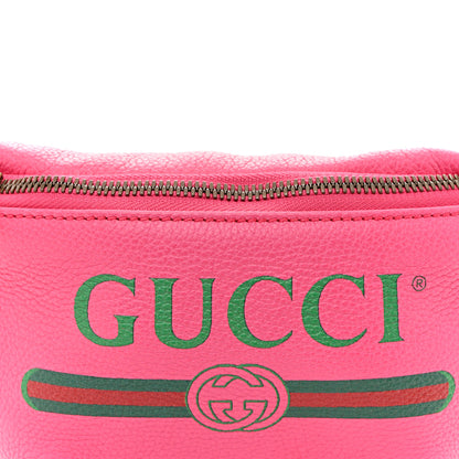 Gucci Grained Calfskin Small Logo Belt Bag Box Pink Green 8 of 11