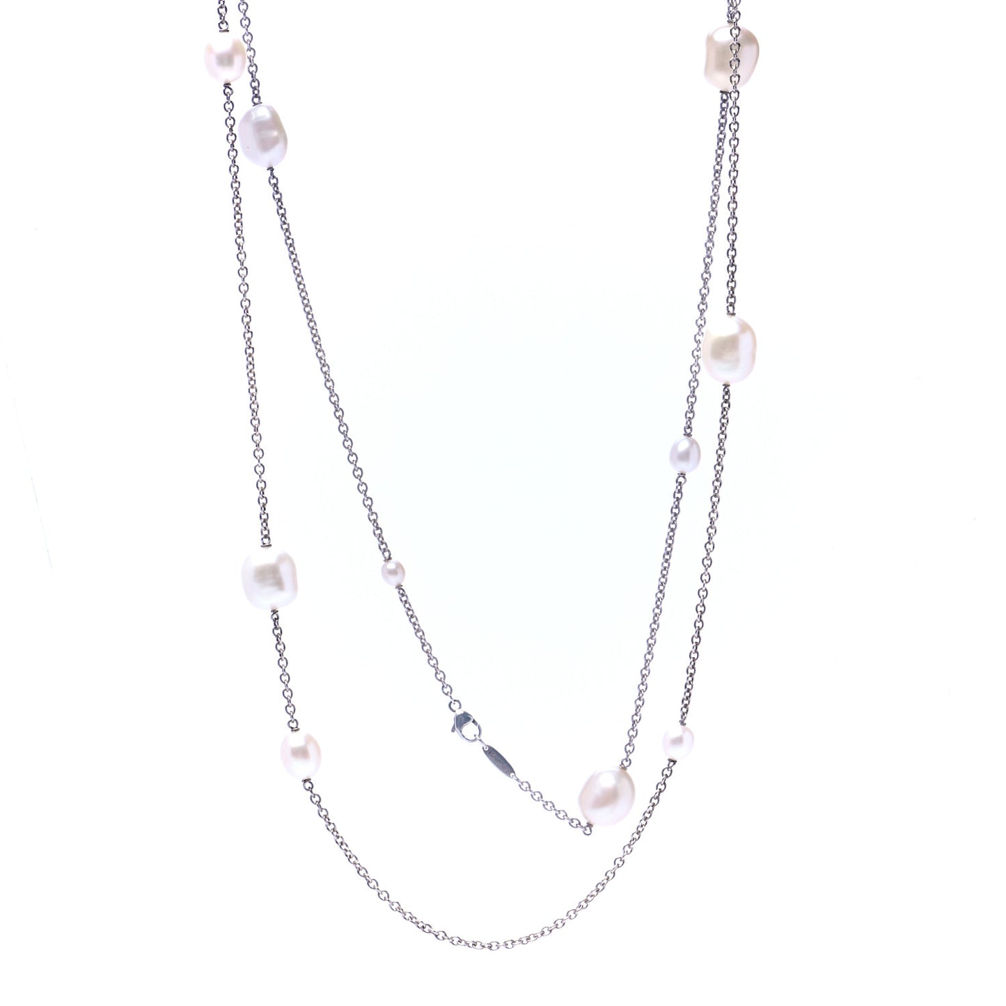 Sterling Silver Elsa Peretti Pearls by the Yard Sprinkle Necklace