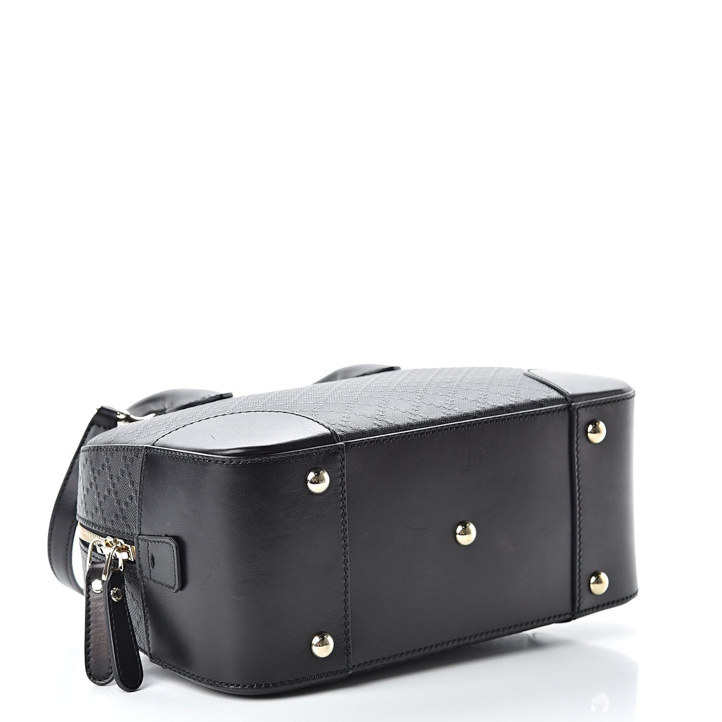 Calfskin Diamante Small Top Handle Bag Black