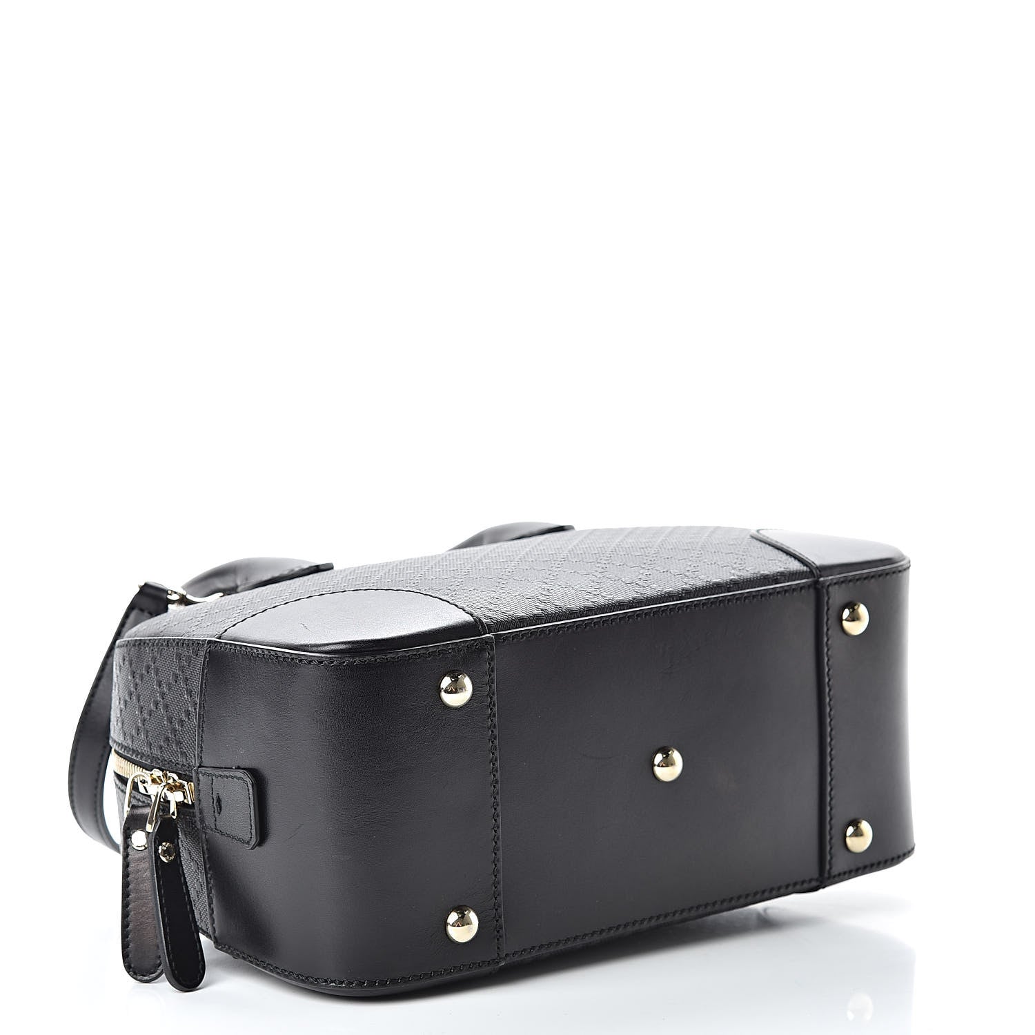 Gucci Calfskin Diamante Small Top Handle Bag Black 4 of 11