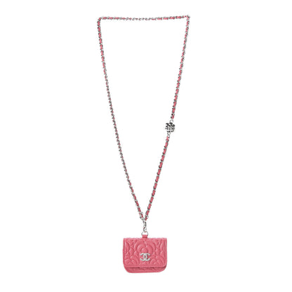 Chanel Caviar Camellia Embossed Airpods Pro Case Pink 6 of 11