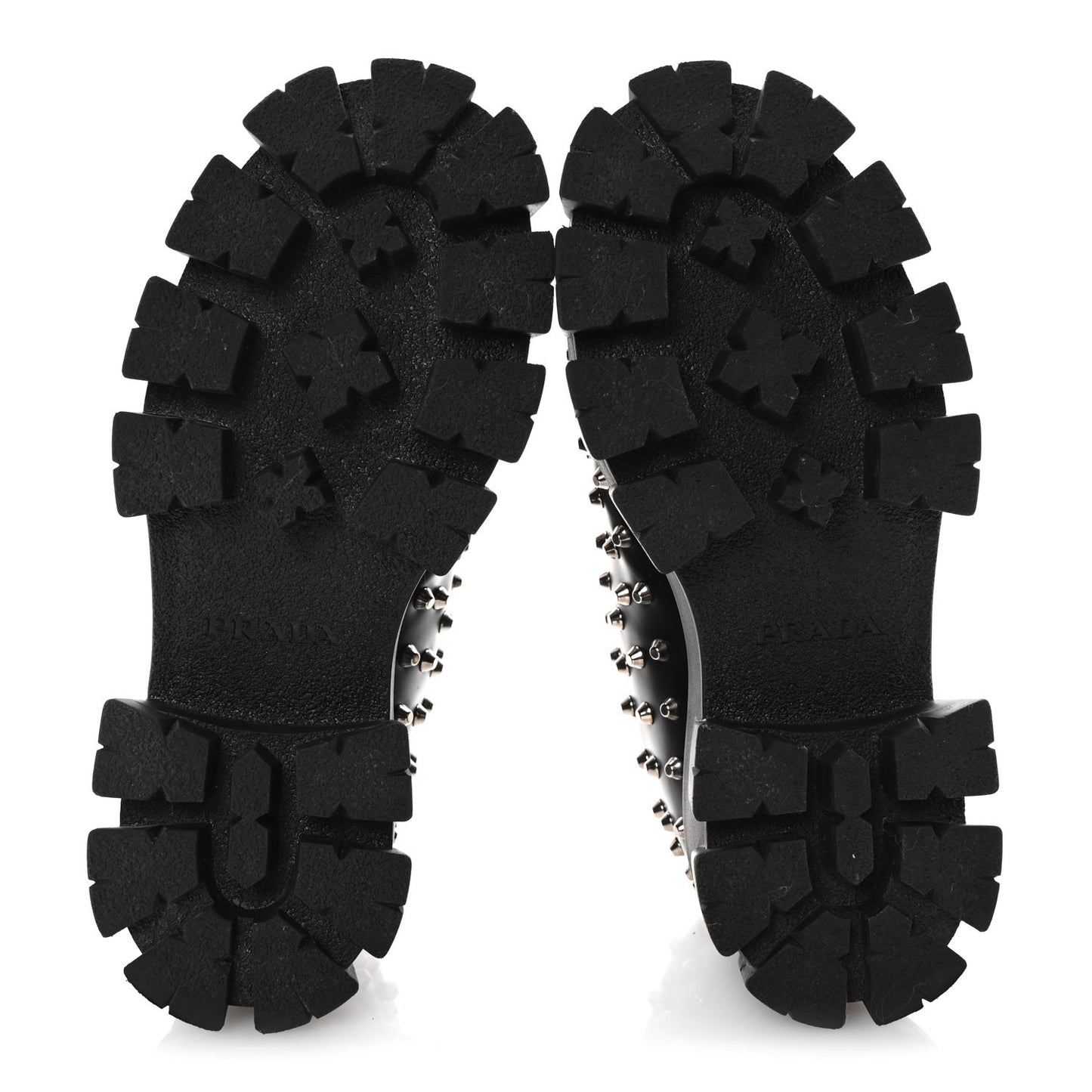Spazzolato Rois Studded Lace Up Monolith 55mm Derby Loafers 38 Black