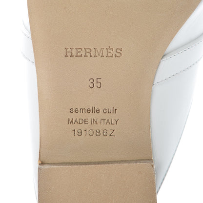 Hermes Calfskin Oz Mules 35 White 6 of 11