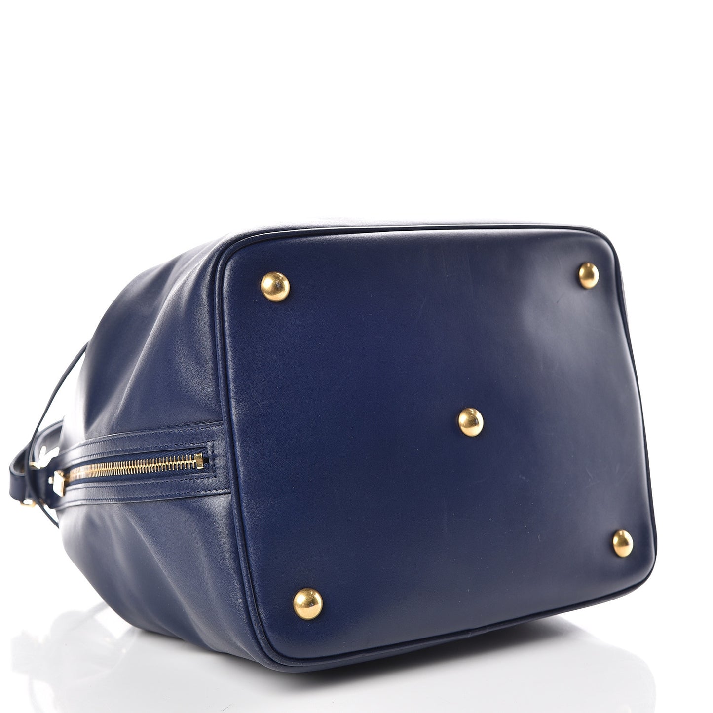 Calfskin Large Emmanuelle Bucket Bag New Marine