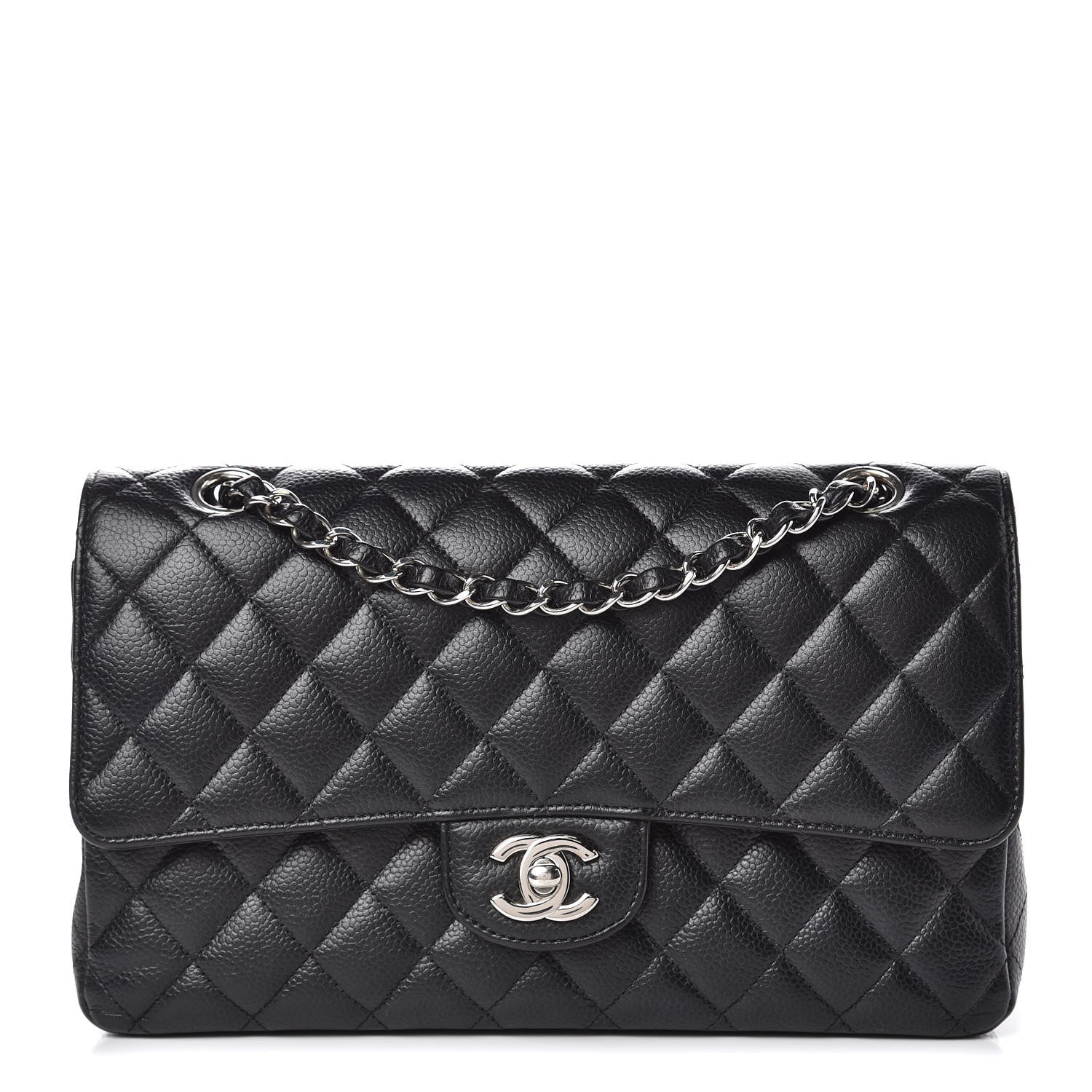 Chanel Caviar Quilted Medium Double Flap Black 1 of 10
