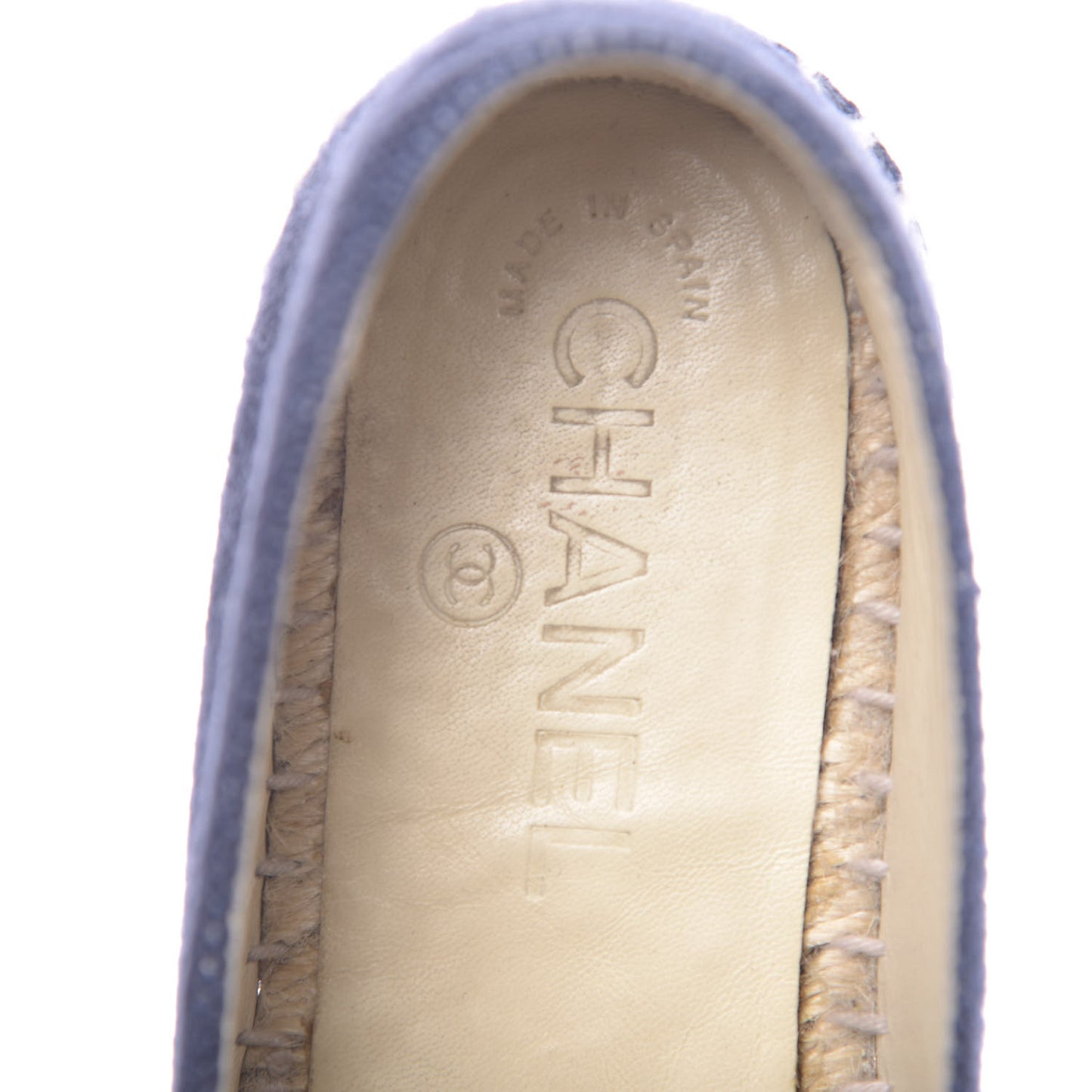 Denim Toile CC Espadrilles 36 Navy Black