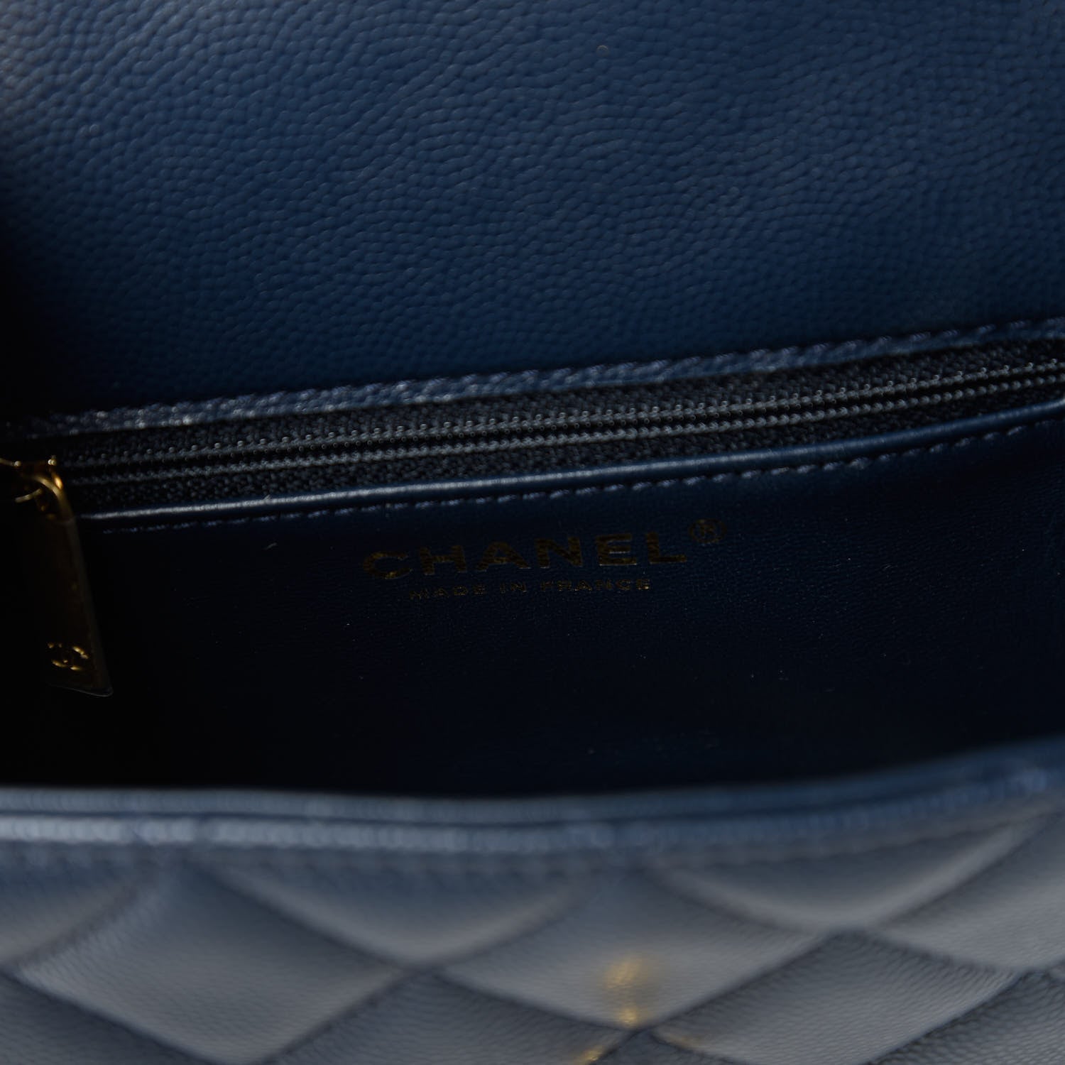 Chanel Caviar Quilted Mini Sweet Classic Flap Navy Blue 8 of 10