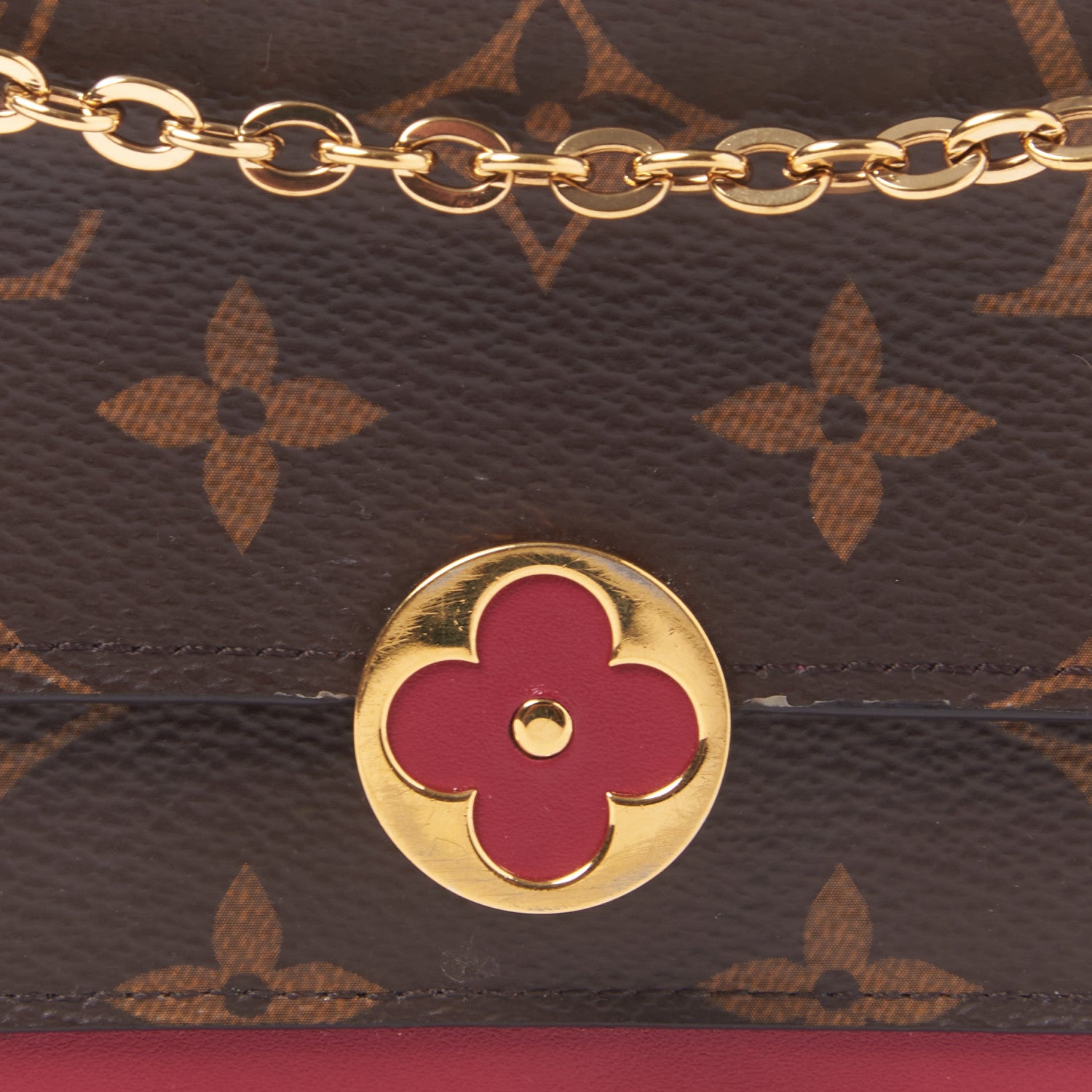 Louis Vuitton Monogram Flore Chain Wallet Fuchsia 9 of 9