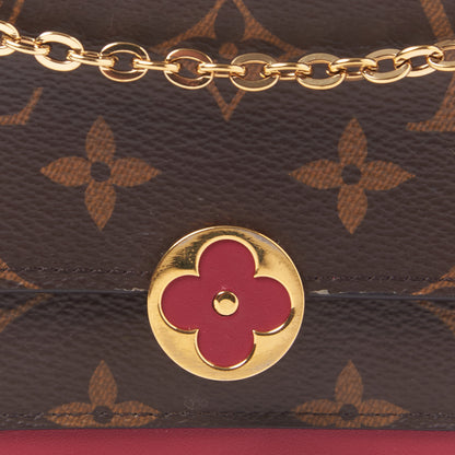 Louis Vuitton Monogram Flore Chain Wallet Fuchsia 9 of 9