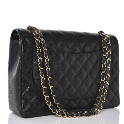 Chanel Caviar Quilted Maxi Double Flap Black 3 of 8