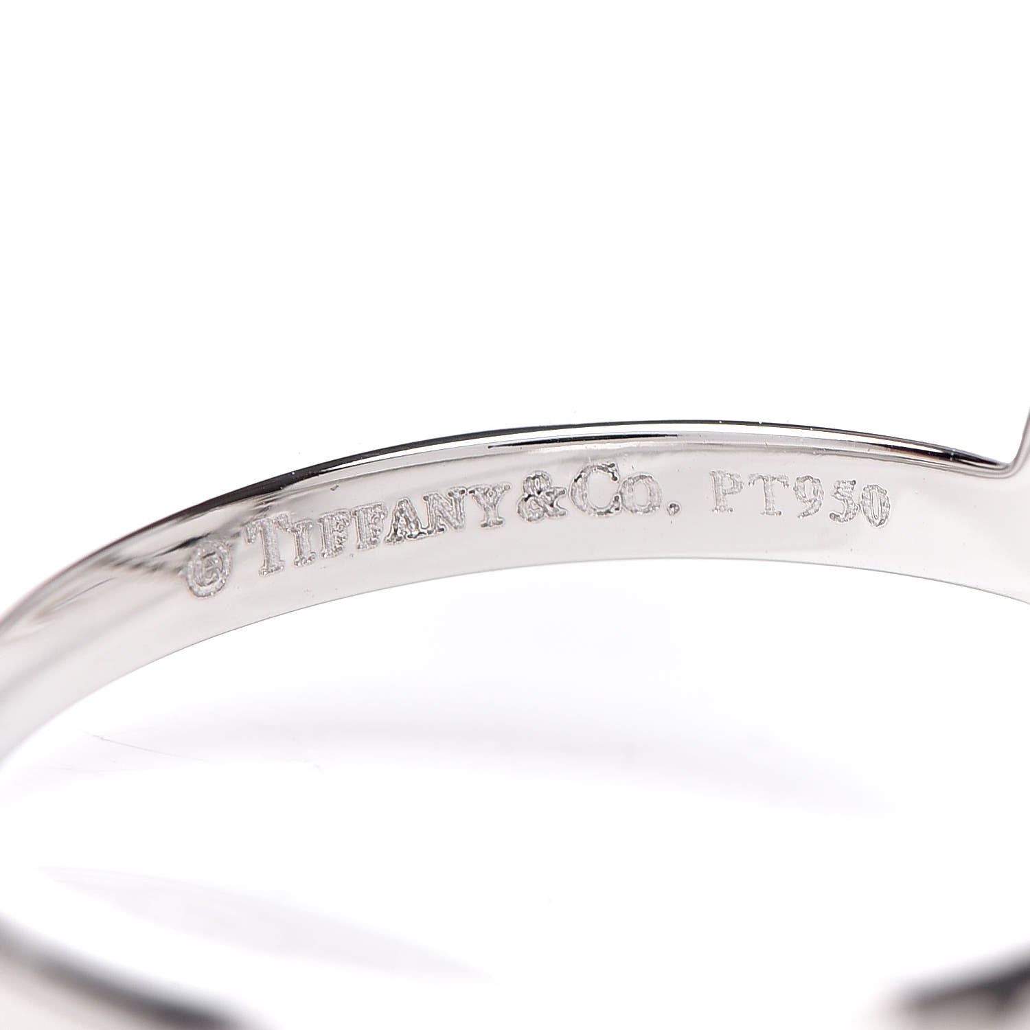 Tiffany Platinum Diamond Heart Ring 48 4.25 4 of 4