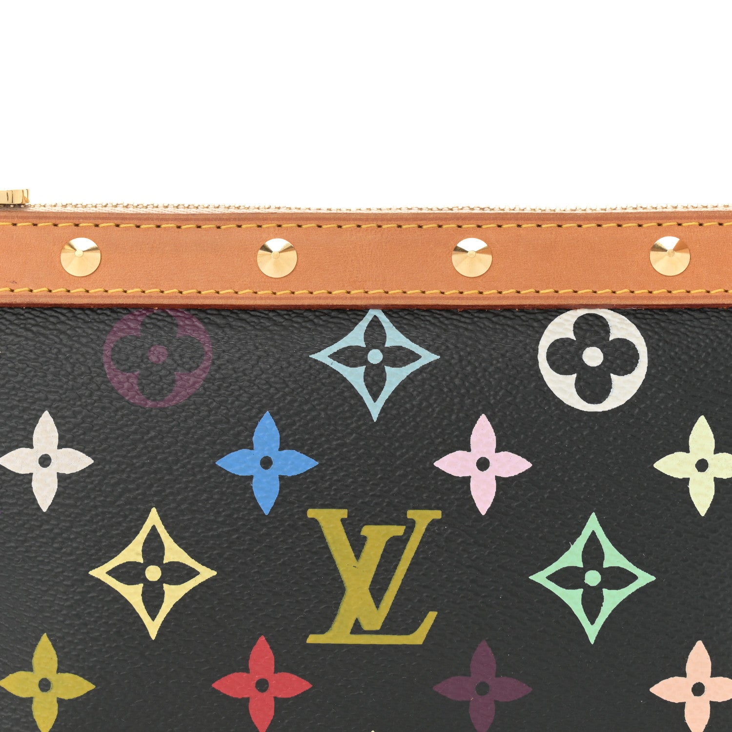 Louis Vuitton Monogram Multicolor Pochette Accessories Black 8 of 10