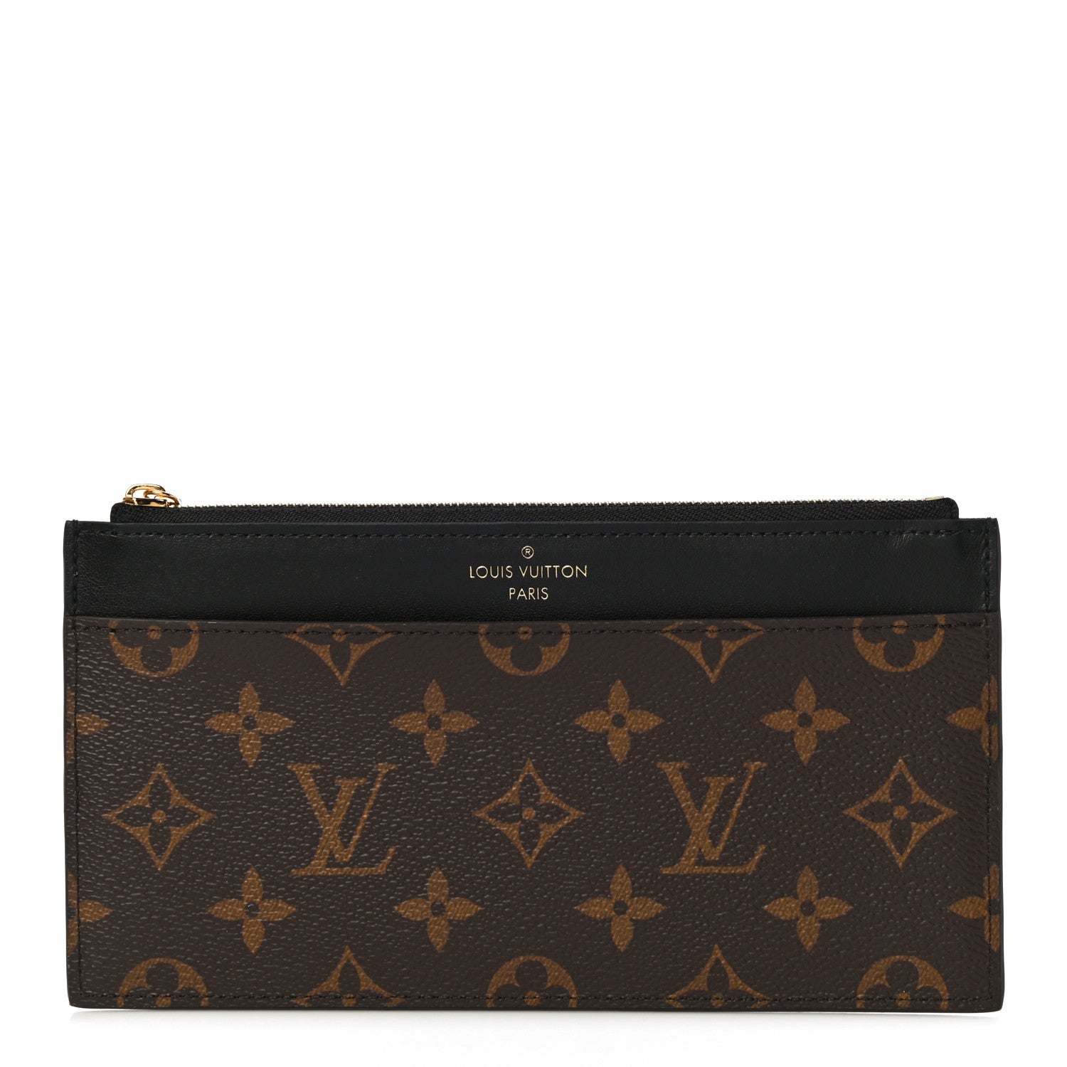Louis Vuitton Monogram Slim Purse Black 1 of 10