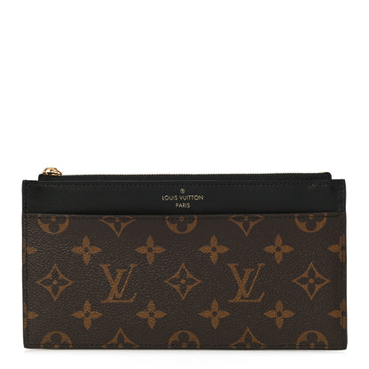 Louis Vuitton Monogram Slim Purse Black 1 of 10