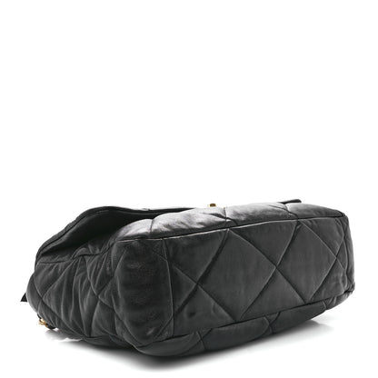 Chanel Lambskin Quilted Maxi Chanel 19 Flap Black 4 of 11