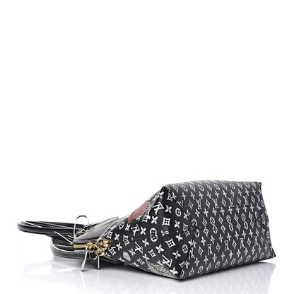 Louis Vuitton Calfskin Catogram Alma Souple MM Black 4 of 11