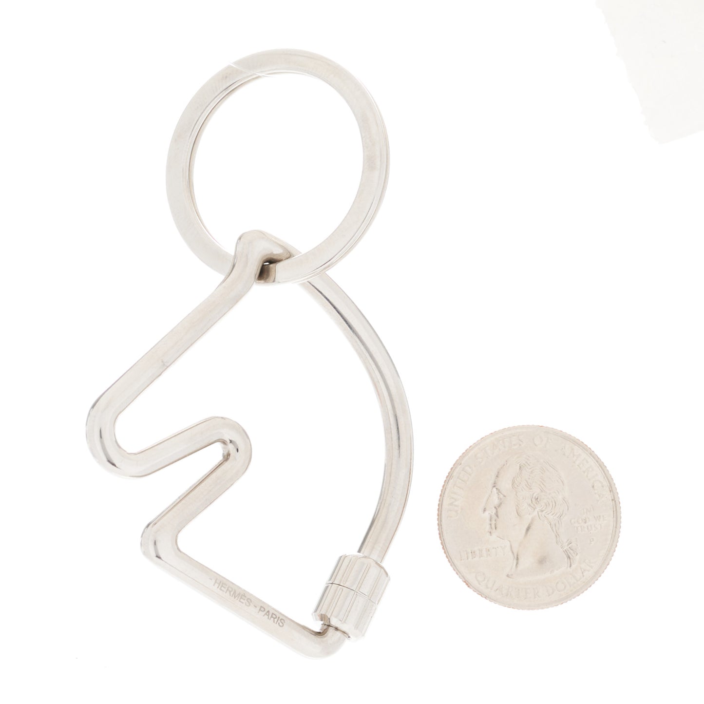 Palladium Cheval Key Ring