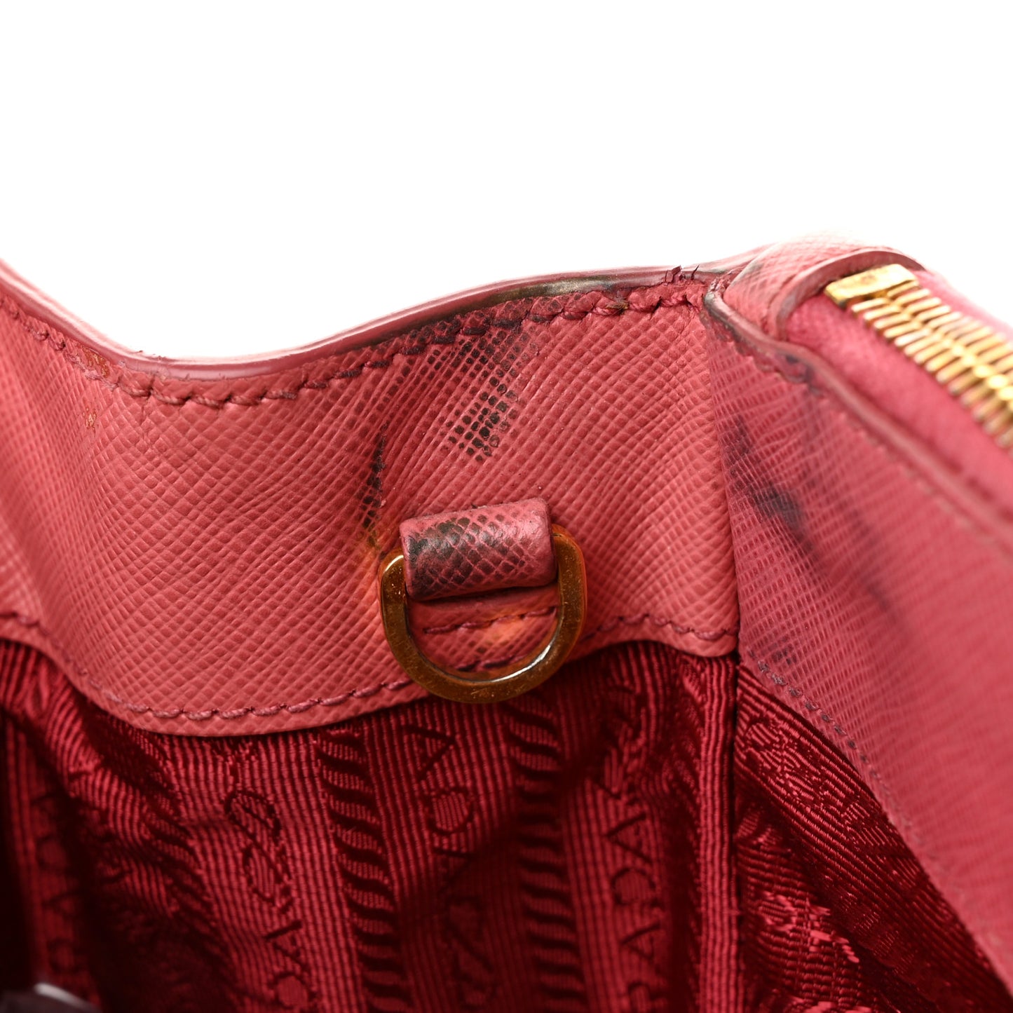 Saffiano Medium Galleria Double Zip Tote Geranio